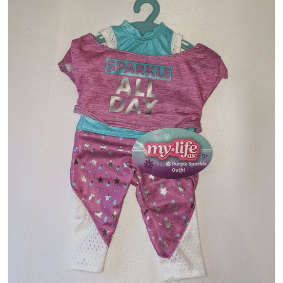 My Life AS Purple Sparkle Outfit NWT Fits 18" Dolls - Picture 1 of 2